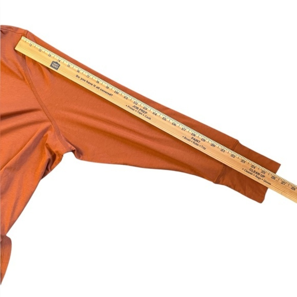 ThirdLove Women’s Henley Top 3X Rust Orange Long Sleeve Modal‎ Blend NWT - Picture 3 of 8